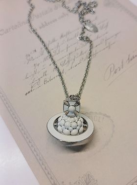 立体土星珐琅项链女轻奢小众设计高级感锁骨链2025新款爆款颈链