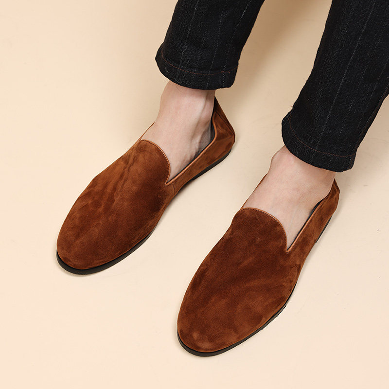 新款高端钱包鞋羊猄皮潮流乐福鞋一脚蹬懒人豆豆鞋软皮休闲男鞋,淘宝优惠券,粉丝福利购,淘宝优惠卷