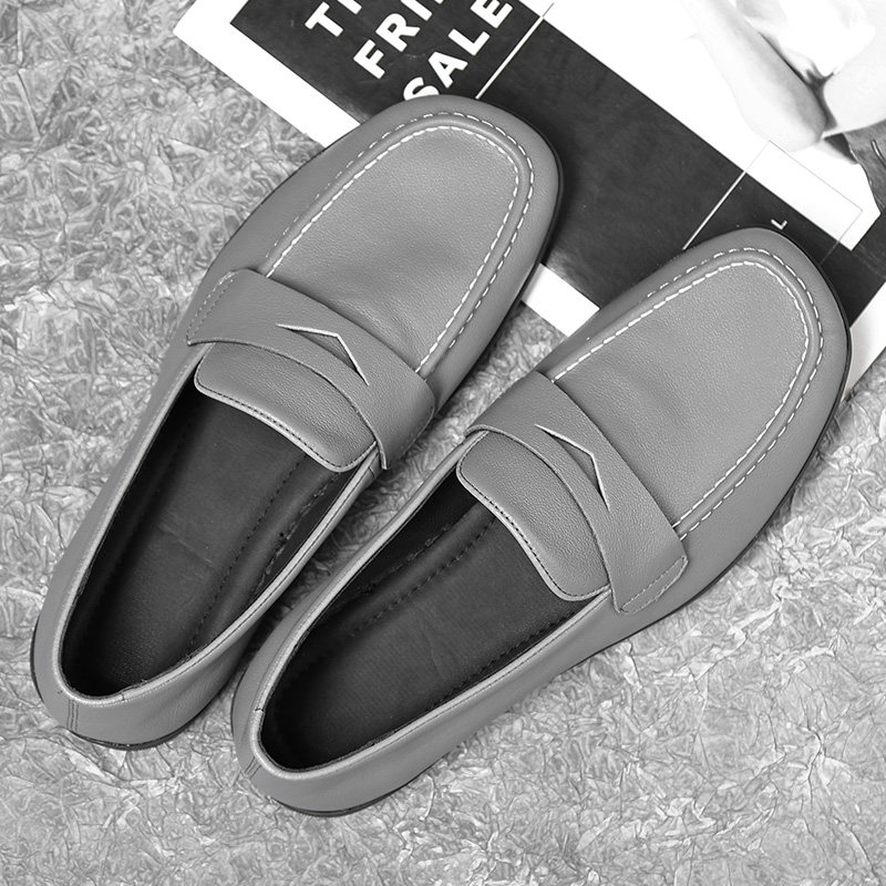 2024春夏新款休闲鞋一脚蹬懒人鞋方头真皮豆豆鞋透气乐福鞋男鞋,淘宝优惠券,粉丝福利购,淘宝优惠卷