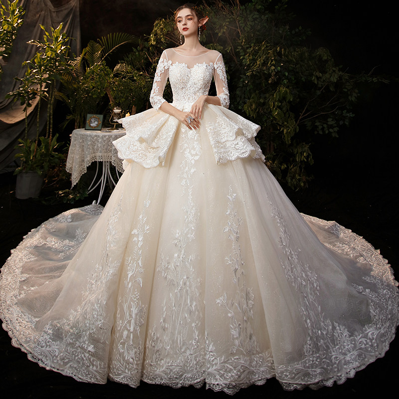 主婚纱2020新款新娘气质小个子大码 千度依凡服饰婚纱