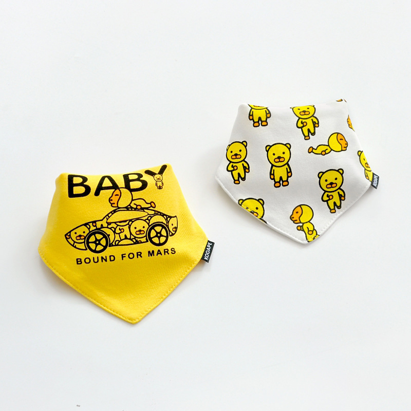 Baby triangular towel pure cotton breathable baby saliva towel baby triangular saliva towel second child bib autumn and winter thin section