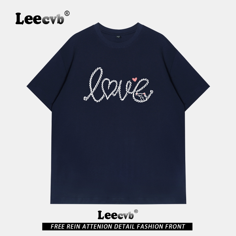 【专柜正品】LEEcvb官方潮牌图案纯棉短袖t恤男女同款联名上衣夏 - 图0
