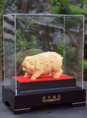 生肖猪家居客厅酒柜装饰品定制