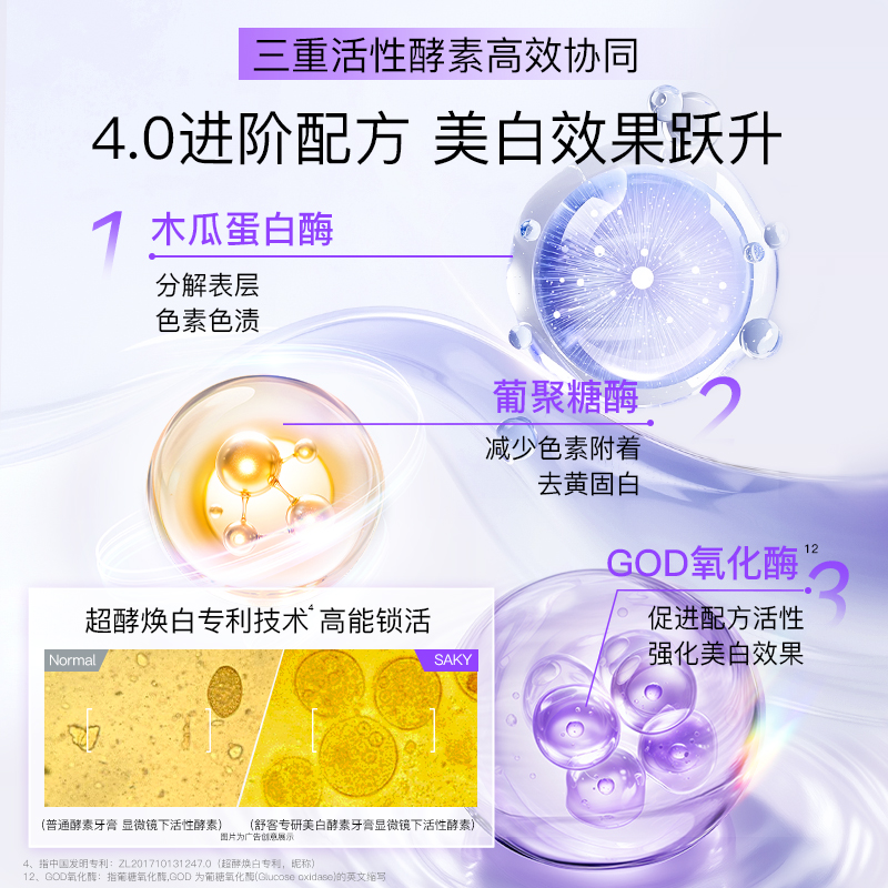 【肖战同款】舒客牙膏酵素亮白美白清新口气120g家庭装成人正品