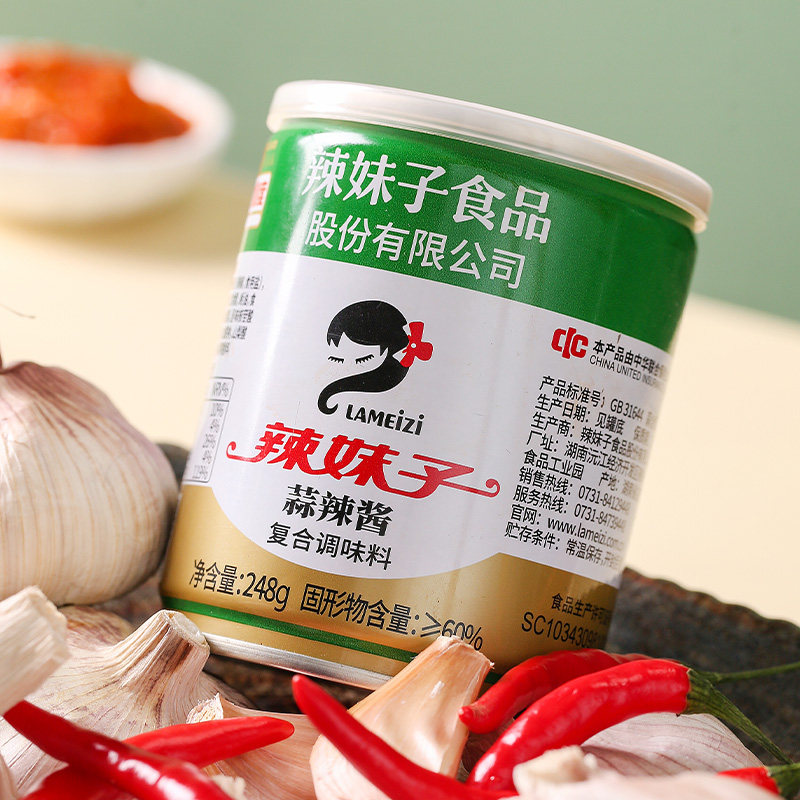 辣妹子蒜辣酱辣椒酱蒜香浓郁炒菜火锅烧烤蘸料炒菜湖南蒜蓉辣酱