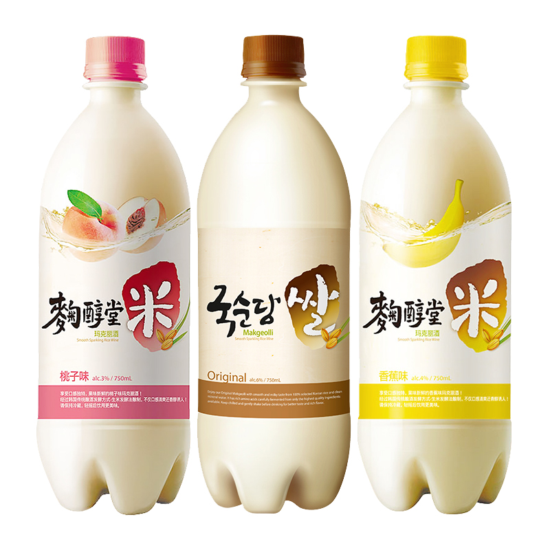 麴醇堂韩国原瓶进口玛克丽米酒混合装750ml*3瓶 - 图3