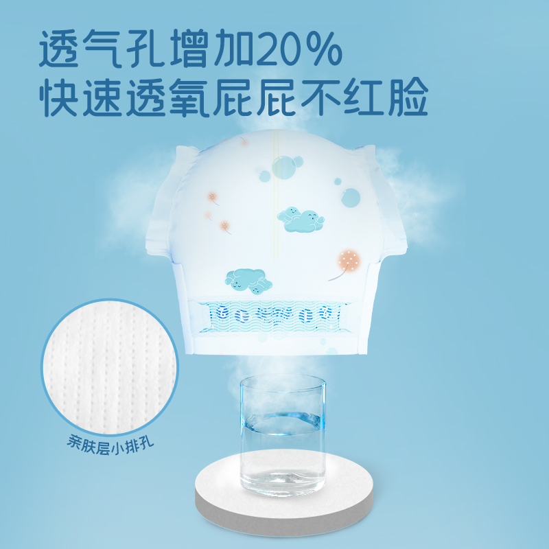 舒比奇敏感肌透气薄纸尿裤L72/xl64/XXL60片超薄干爽尿不湿宝宝 - 图1