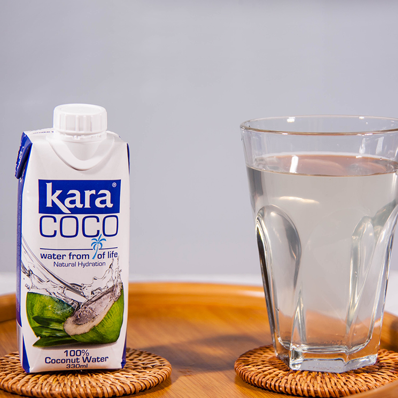 Kara印尼进口100%椰子水330ml*12瓶整箱电解质果汁饮料0脂低卡 - 图3