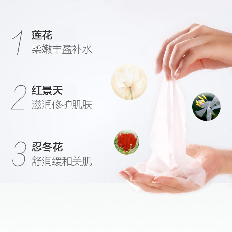天猫超市百雀羚面膜小雀幸深润水颜保湿面膜25片学生深润保湿补水男女正品1