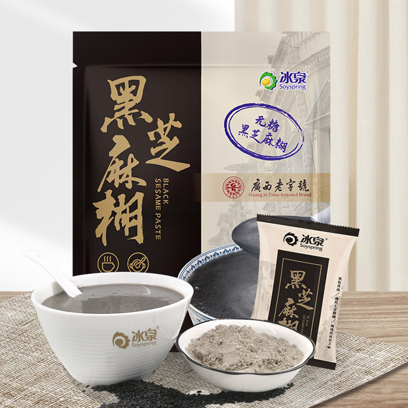 冰泉无糖纯黑芝麻糊480g现磨营养谷物冲调早餐代餐速溶即食中老年