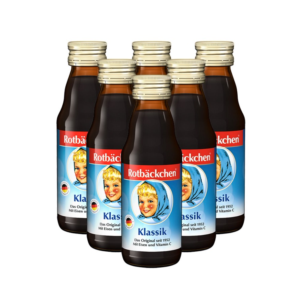 天猫超市德国小红脸铁维他婴幼儿童补铁钙铁锌营养液125ml*6瓶装0