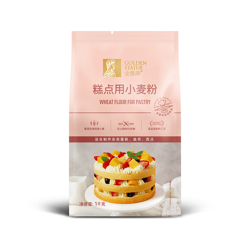 金像牌糕点用小麦粉低筋面粉1000g*1面蛋糕曲奇西点面包原料家用-图0