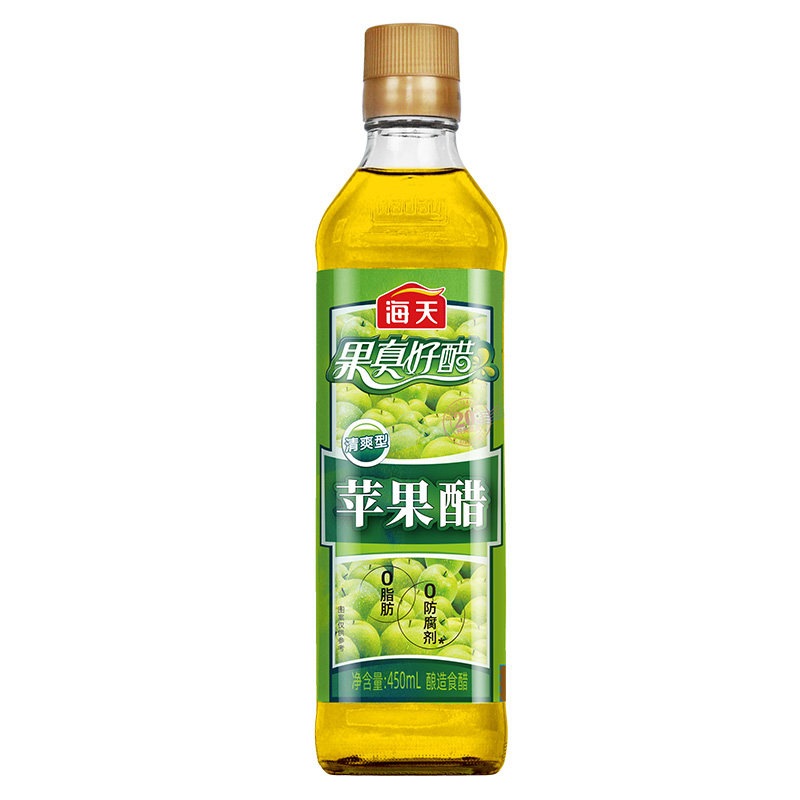 海天醋苹果醋450ml/瓶果汁酿造凉菜沙拉发酵型凉拌果醋非饮料; - 图0