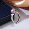 Mufan 10-11mm round pink and purple pearl ring