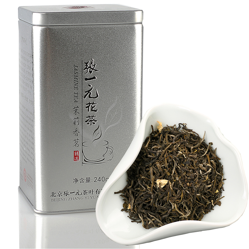 绿茶茶叶茉莉香浓 240g 张一元特级茉莉花茶香茗银桶 绿茶茶叶茉莉香浓 240g 张一元特级茉莉花茶香茗银桶