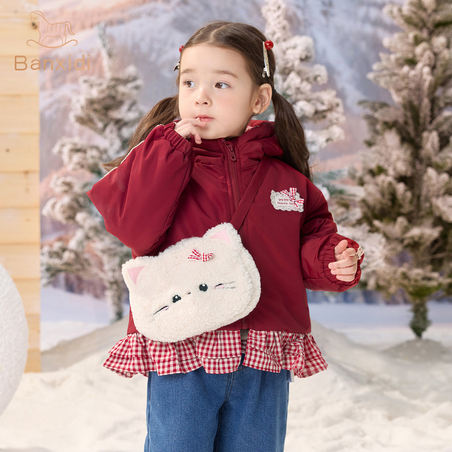 班喜迪女童棉服冬装新款宝宝夹棉加厚外套儿童棉衣冬季过年拜年服,淘宝优惠券,粉丝福利购,淘宝优惠卷