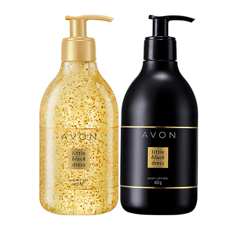 天猫超市【包邮】Avon/雅芳小黑裙身体乳沐浴露洗护套装800ml滋润保湿0