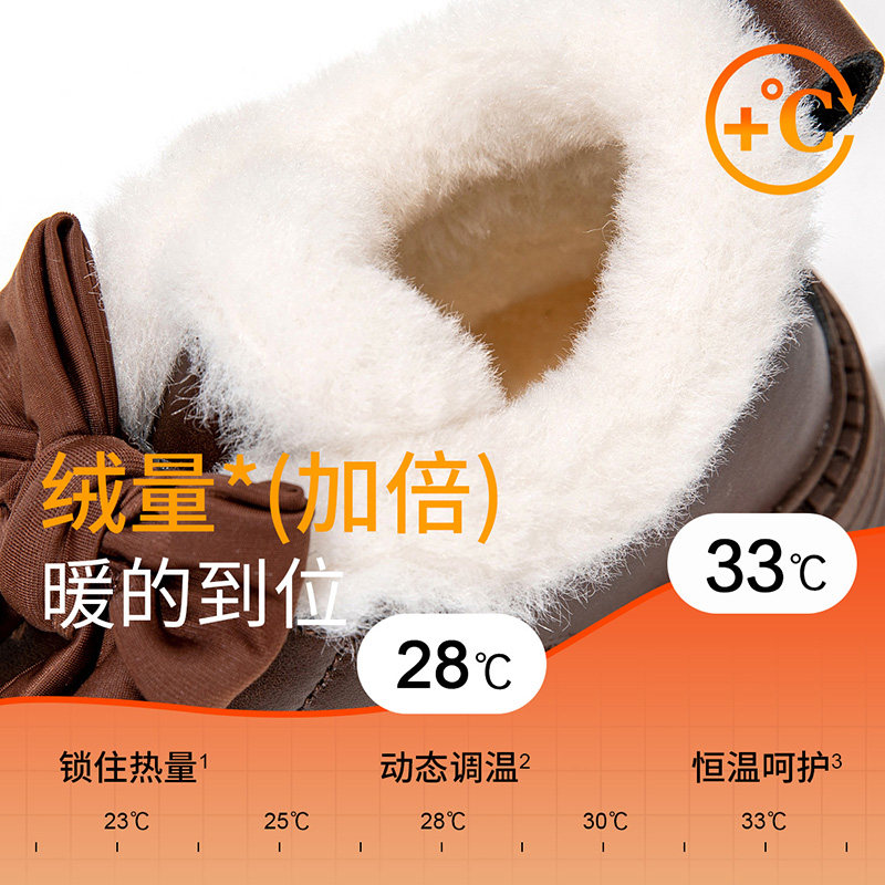 达芙妮女童鞋加绒棉鞋2025秋冬新款儿童小皮鞋女孩冬季洋气公主鞋,淘宝优惠券,粉丝福利购,淘宝优惠卷