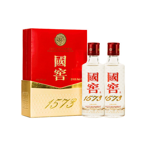泸州老窖国窖1573礼盒52度50ml*2瓶浓香型白酒【二两小酒品鉴装】 - 图0