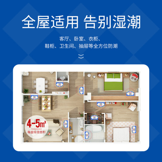 Baiyuan desiccant indoor wardrobe moisture-proof and mildew-proof dehumidification bag