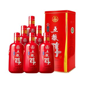 五粮液股份出品五粮醇红淡雅50度500mL*6整箱浓香型白酒送礼酒水