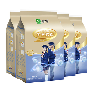 蒙牛学生高钙高锌奶粉铂金牛奶青少年成长早餐便携小条装400g*4袋