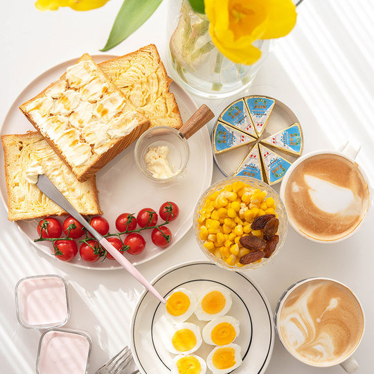 【4倍购】多美鲜欧洲奶油奶酪芝士干酪小三角零食即食涂抹140g