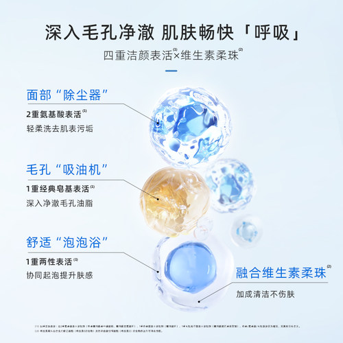 【品牌自营】敷尔佳净澈洁颜霜温和清洁毛孔清爽控油洗面奶30g - 图2