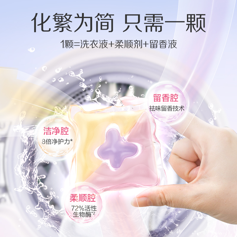 蒂姆森芯香氛浓缩洗衣凝珠粉黛花海250g持久留香
