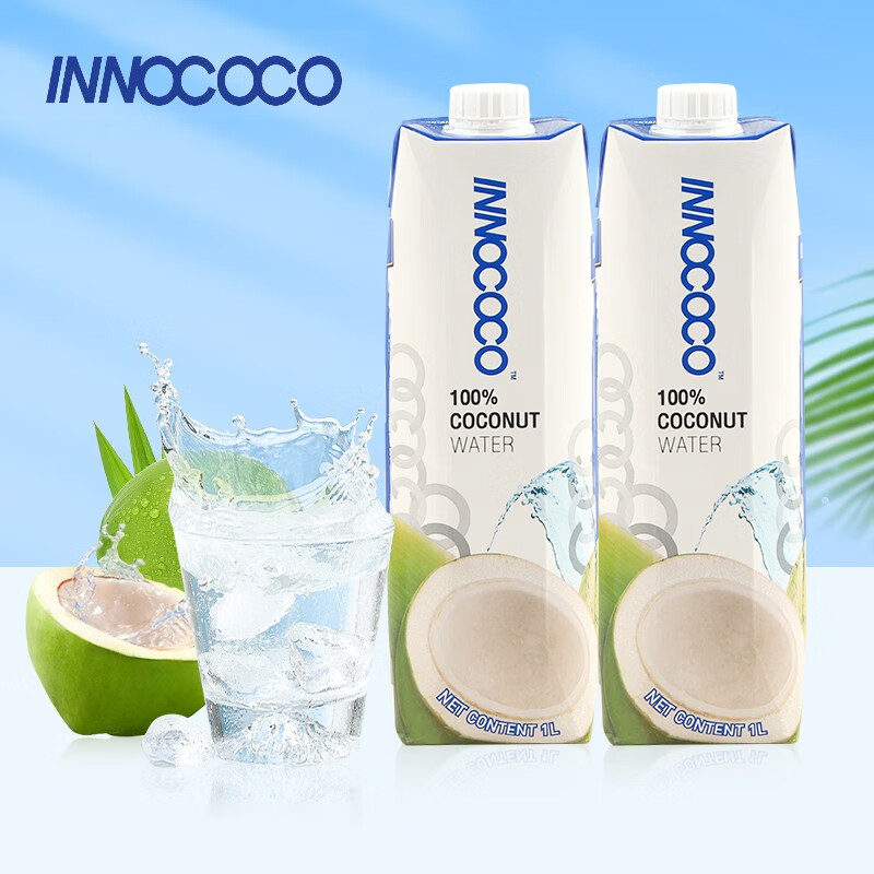 INNOCOCO泰国进口100%纯椰子水1L*1瓶NFC含电解质补水 - 图0