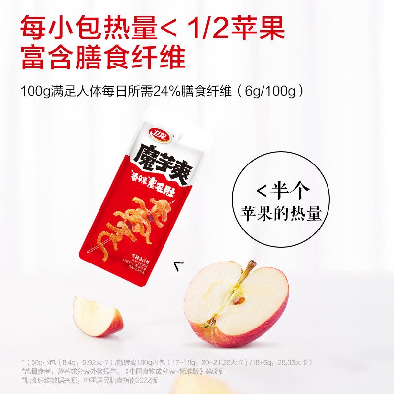 卫龙辣条香辣魔芋爽600g网红大礼包 天猫超市素肉