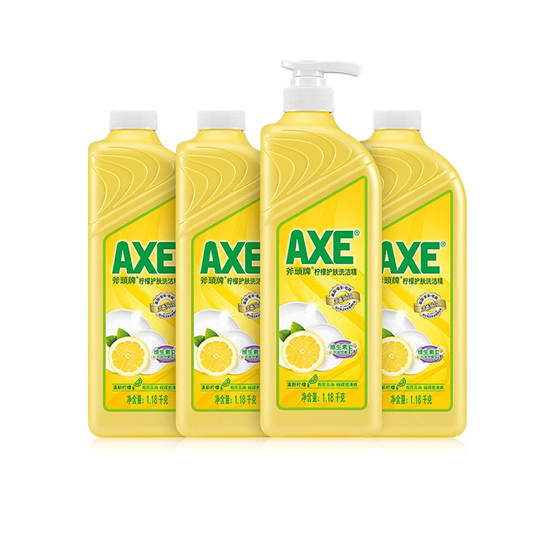 AXE/斧头牌柠檬洗洁精1.18kg*4维E呵护可洗蔬果家庭囤货装 - 图3