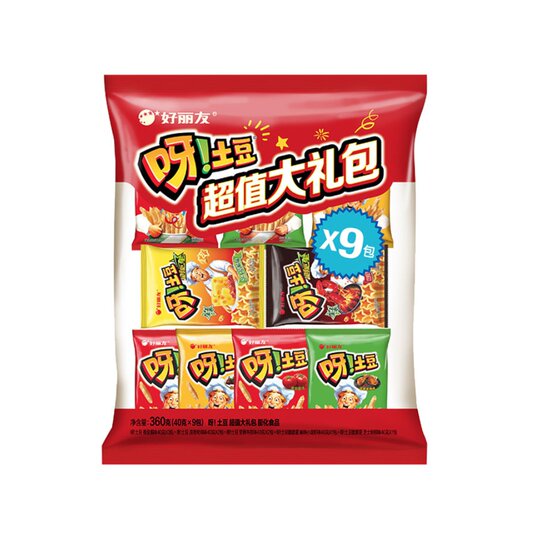 Orion Geschenkpaket mit französischen Chips und Snacks