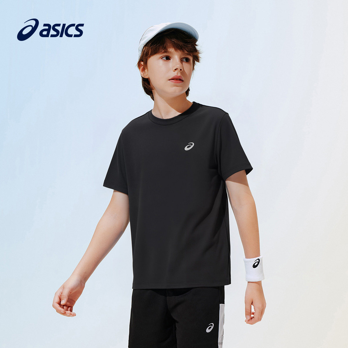 ASICS/亚瑟士儿童26年夏季新款吸湿速干运动圆领轻薄透气T恤 儿童透实拍商品图