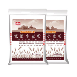 风筝牌低筋小麦粉2.5kg*2袋低筋蛋糕蛋糕粉糕点食品烘焙白面粉