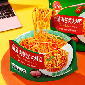三全意面意大利面番茄肉酱奶香蘑菇黑椒肉酱冷冻半成品多口味任选