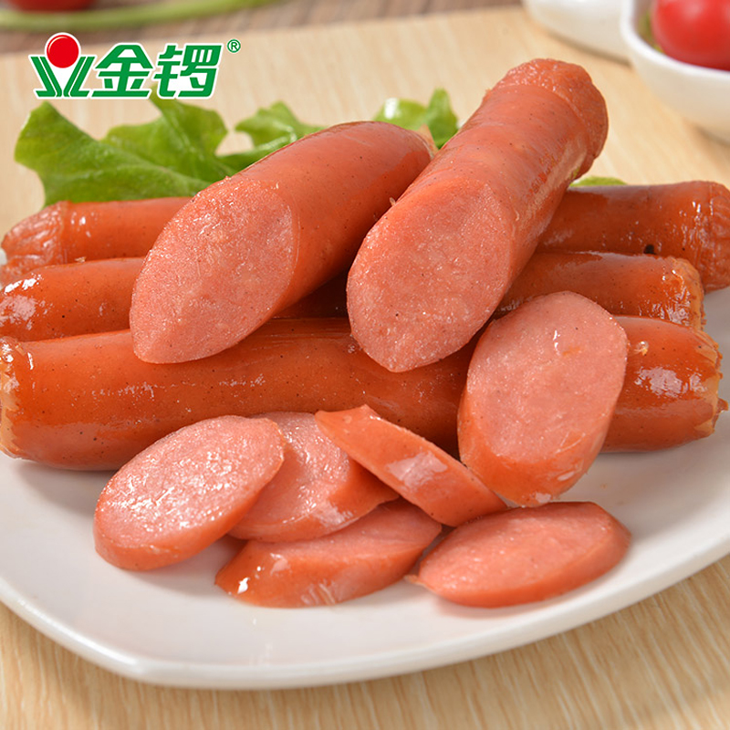 金锣台式热狗肠500g/袋原味香肠烤肠早餐肠火腿肠烧烤火锅食材