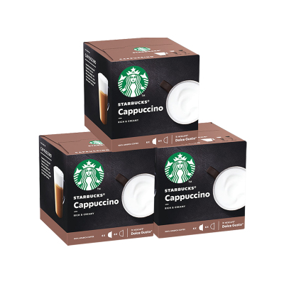 【进口】星巴克Starbucks多趣酷思卡布奇诺胶囊咖啡120g*3盒