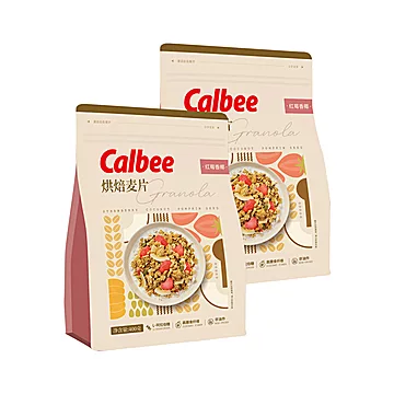 Calbee/卡乐比烘焙燕麦片红莓椰香味400g*2[40元优惠券]-寻折猪