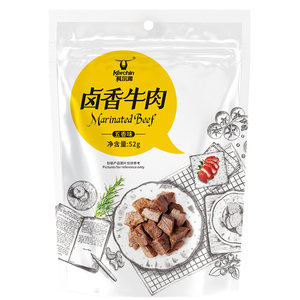 科尔沁卤汁牛肉酱卤风干牛肉208g五香味休闲零食卤味零食网红小吃