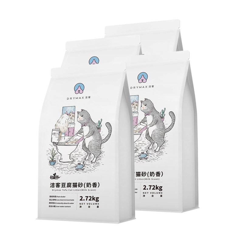 潔客奶香豆腐貓砂除臭可沖廁所2.72KG*3+潔客綠茶豆腐貓砂2.72KG_天貓超市_寵物_寵物食品及用品
