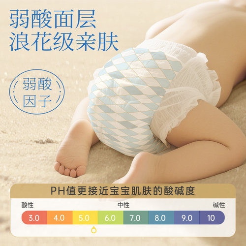 盛夏光年夏日海岸深吸大吸量纸尿裤拉拉裤全尺码天然弱酸中和尿碱 - 图0