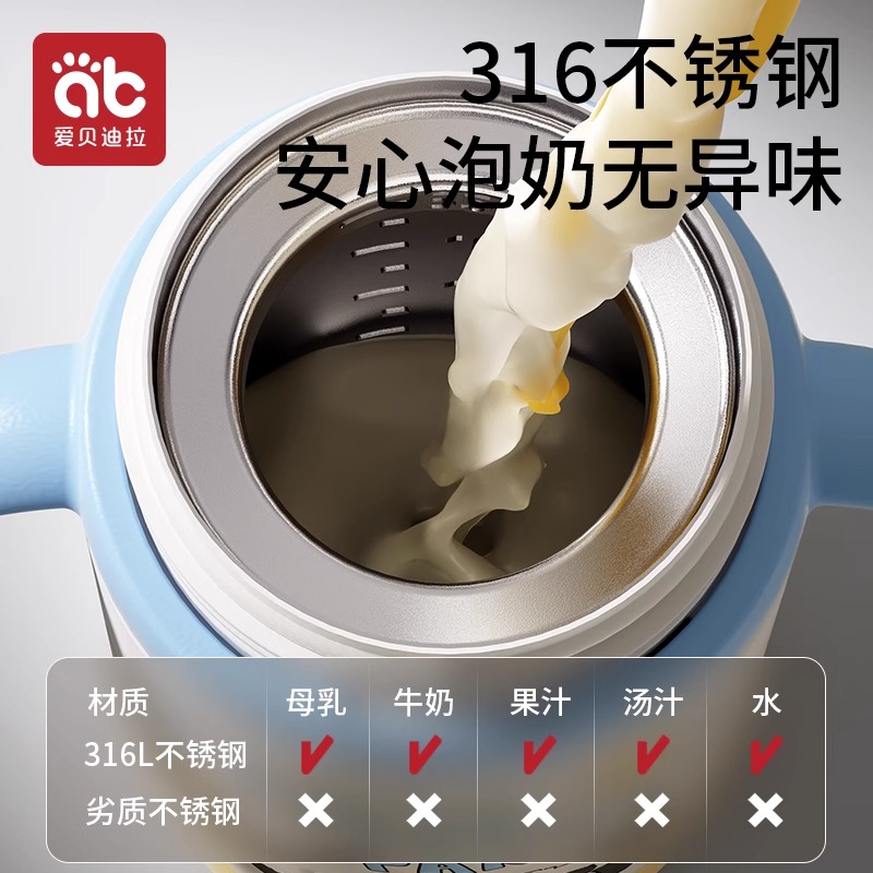 宝宝保温杯婴儿奶瓶小月龄学饮儿童喝水杯吸管一1到3岁以上幼儿园 - 图2