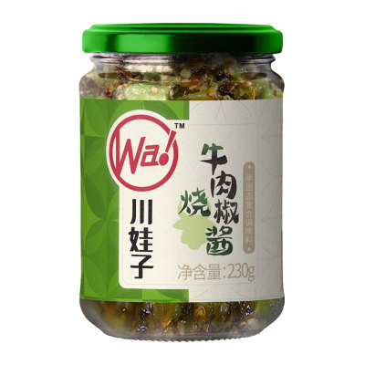 川娃子烧椒牛肉酱下饭菜拌饭拌面辣椒酱辣酱调味品