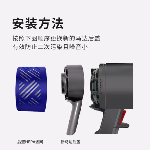 康净之芯适配戴森吸尘器V7V8配件V6马达外壳前后置滤网芯盖子后盖 - 图3