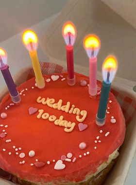 过凡网红彩色火焰蜡烛生日插件