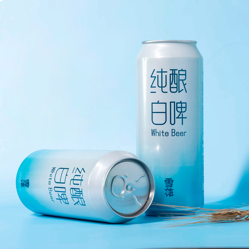 雪花啤酒纯酿白啤500ml*18听精酿型白啤酒全麦芽酿造大规格囤货装 - 图3