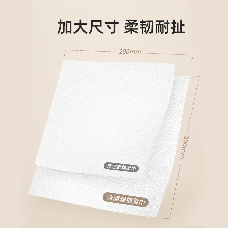 洁丽雅一次性洗脸巾男女用美容卸妆洁面干湿两用擦脸毛巾亲肤柔软,淘宝优惠券,粉丝福利购,淘宝优惠卷