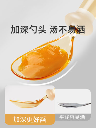 ELLABAILY婴儿ppsu元宝勺子儿童宝宝自主进食学吃饭专用辅食叉勺 - 图0