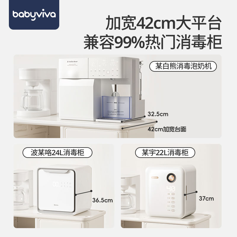 The babyviva feeding table is thick and durable with four-season storage